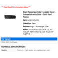 thumbnail image 2 of Right Passenger Side Fog Light Cover - Compatible with 2006 - 2009 Ford Fusion 2007 2008, 2 of 2