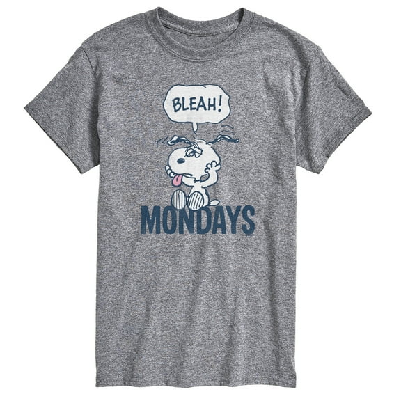Peanuts - Bleah Mondays Snoopy - Men's Short Sleeve Graphic T-Shirt