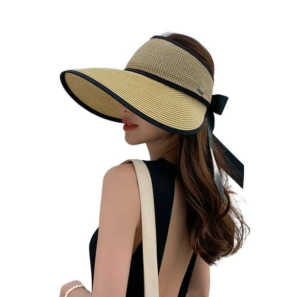Sombrero para el Sol para Mujer, Viseras de Paja Plegables, Sombrero de Playa para Mujer, Viseras de Paja para Mujer, Rendimiento inigualable