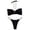 Black, variant on Swimsuits for Women Women's Metal Chain Halter Split Bikini