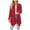 Red, variant on Elegant Women's Long Sleeve Draped Cardigan Open Front Lightweight Asymmetrical Mid-Length Coat for Autumn Fashion Women Casual Dress Sweater Long Sleeve Hoodie Womens Long Hooded Sweatshirt