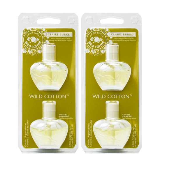 Claire Burke Wild Cotton Electric Fragrance Warmer Refill 42 ml - Pack of 2
