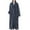 001 Gray, variant on Women's Winter Thickened Zipper Flannel Nightgown Robes Warm Plush Winter Robe Zip up Long Fleece Bath Robes With Pockets
