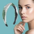 thumbnail image 2 of Unique Bargains 1 Pc Grace Star Pattern Wide Cross Knot Headbands for Women Green Gray, 2 of 6