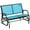 Blue, variant on Demifill 2-Person Outdoor Glider Bench, Patio Double Swing Rocking Chair, Loveseat with Power Coated Steel Frame for Balcony, Yard, Garden, Grey
