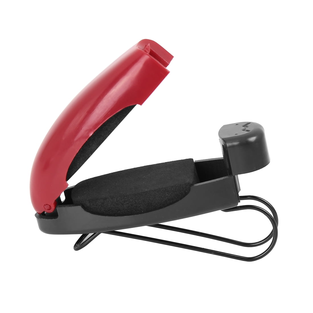 Unique Bargains 2 Pcs Plastic Car Sun Visor Glasses Sunglasses Card Holder Clip Red