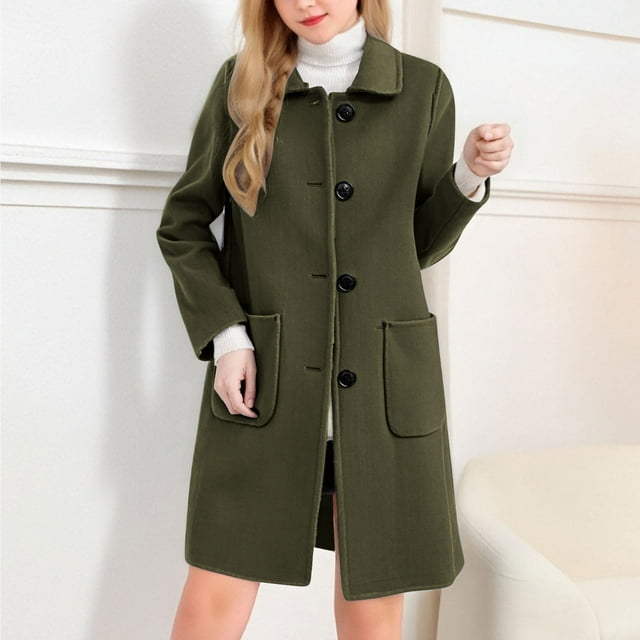 Lyrcatrment Cardigan Long pour Femmes Boutonné Ample Veste Décontractée