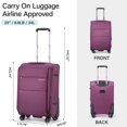 thumbnail image 2 of Equipaje de mano expandible Luggage Hanke de 20 pulgadas con ruedas, color morado, 2 of 9