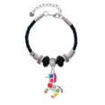 thumbnail image 2 of Delight Jewelry Resin Bright Paint Pony Mom Celtic Knot Leather Bead Bracelet, 7"+2" Extender, 2 of 4