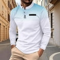thumbnail image 2 of USNSM Men's T-Shirt Casual Fashion Plus Size Polka Dot Printed Slim Fit Tennis Shirt Stand Collar Button Long Sleeve Pullover Tees White L, 2 of 9