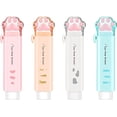 thumbnail image 1 of 4 gomas de borrar bonitas, gomas de borrar retráctiles, gomas de borrar de empujar y tirar, gomas de borrar de gato Kawaii para estudiantes que escriben útiles escolares de oficina, 1 of 5