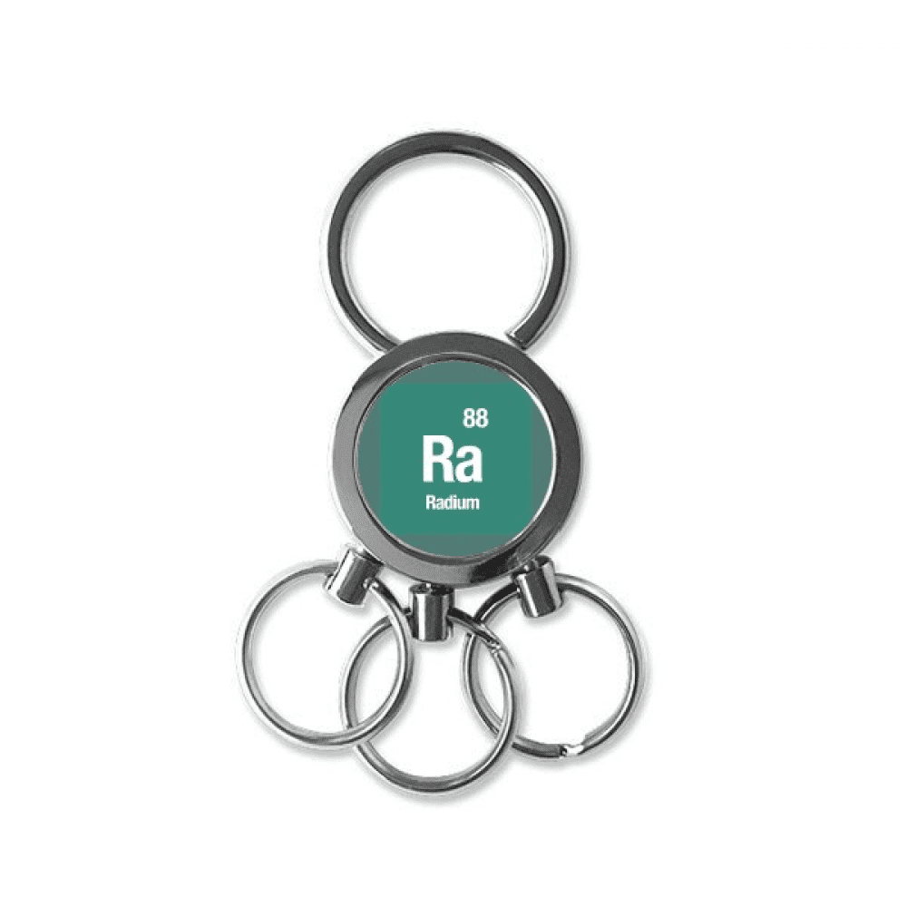 Ra Radium Checal Element Science Stainless Steel Metal Key Chain Ring Car Keychain Keyring Clip