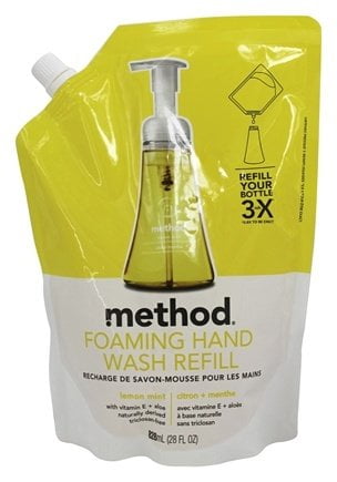 Foaming Hand Wash Refill Lemon Mint 28 Fl Oz By Method Pack Of 2 Walmart Com Walmart Com