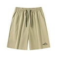 thumbnail image 1 of Pantalones cortos de verano para hombre y niño, 5 pulgadas, cintura elástica, fibra de viscosa, informales/senderismo, varias tallas (S-XXXXXL), 1 of 4