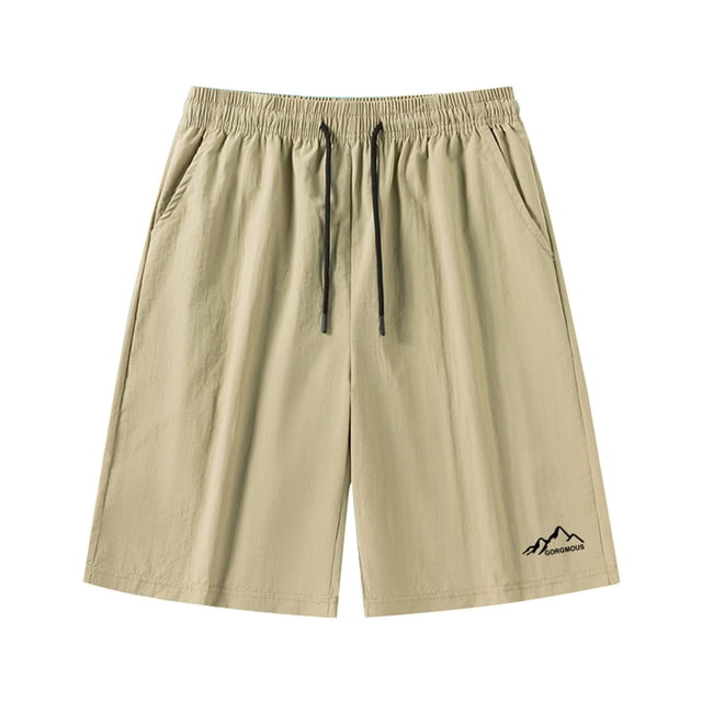Pantalones cortos de verano para hombre y niño, 5 pulgadas, cintura elástica, fibra de viscosa, informales/senderismo, varias tallas (S-XXXXXL)