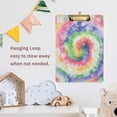 thumbnail image 6 of FMSHPON Rainbow Tie Dye Swirl Circle Batik Clipboard Hardboard Wood Nursing Clip Board and Pull for Standard A4 Letter 13x9 inches, 6 of 7