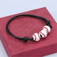 thumbnail image 5 of SUSHANG Football Bracelet Soccer Charm Bracelets Soccer Party Favors Black Red White Brown Wristbands Soccer Beads Adjustable Inspirational for Teens Adults Sport Birthday Football Favors For, 5 of 8