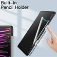 thumbnail image 4 of JETech Case for iPad Pro 12.9-Inch (2022/2021/2020/2018) with Pencil Holder, Clear Transparent Back Shell Slim Stand Shockproof Tablet Cover, Auto Wake/Sleep (Black), 4 of 7