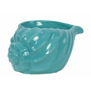 Beautiful, Glossy & Shiny Ceramic Shell Showpiece In Blue Large