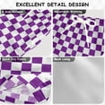 thumbnail image 4 of Seamless Purple and White Checkerboard Swim Trunks Board Shorts Beach Pants Bathing Bottoms S, 4 of 8