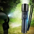 thumbnail image 4 of LED Mini Rechargeable Flashlight, Portable USB Battery Powered Outdoor Torch with Strong Focus Telescopic Beam, Waterproof Multi-Mode Camping Hiking Emergency Light for Night Exploration, 4 of 9