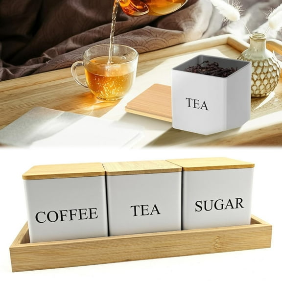 Vestitly White Tea Coffee Sugar Container
