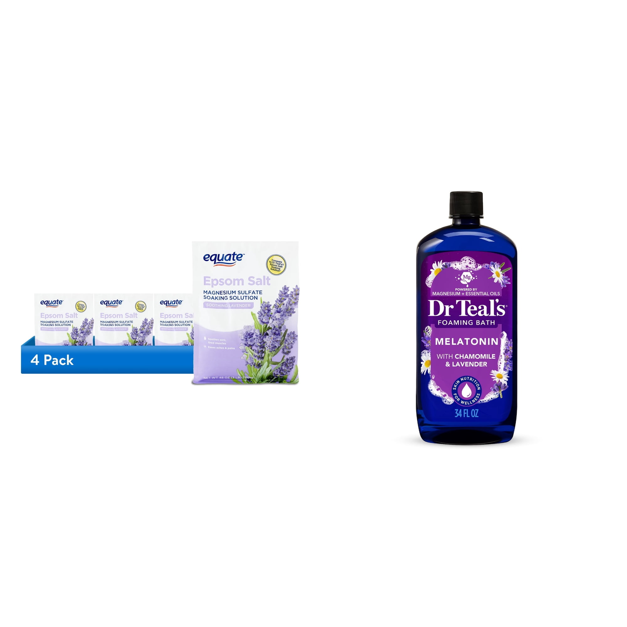 ( & Dr Teal s Foaming Bath Sleep Bath with Melatonin Lavender & Chamomile Essential Oils Bundle