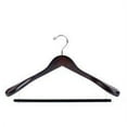 thumbnail image 6 of 30 Quality Luxury Curved Wooden Suit Hangers Wide Wood Hanger for Coats with Velvet Bar for Pants Mahogany Finish (30), 6 of 6