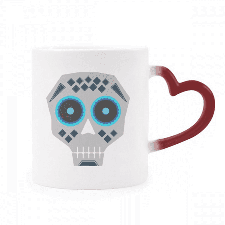 

Blue Eyes l Mexico National Culture Illustration Heat Sensitive Mug Red Color Changing Stoneware Cup