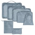 thumbnail image 2 of Ensemble de 6 Pcs de Cubes d'Emballage de Voyage Pliables, Sacs Organisateurs de Rangement Imperméables avec Boucle et Design en Maille, 2 of 5
