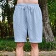 thumbnail image 5 of Hurxie Mens Basic Shorts with Pockets Basketball Gym Workout Plain Uniform PE Shorts Sky Blue,XL, 5 of 6