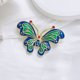 thumbnail image 2 of Broche con detalles vintage de mariposas verdes esmaltadas, 2 of 2