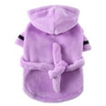 thumbnail image 4 of Ame Pet Hooded Pajama Thickened Luxury Soft Cotton Bathrobe Quick Drying And Super Absorbent Dog Bath Towel Soft Pet Nightwear for Puppy Dogs Cats S-XL, 4 of 8