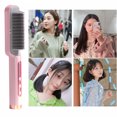 thumbnail image 4 of Peine eléctrico de aire caliente, cepillo alisador de pelo, rizador de pelo de cerámica, UE (rosa) Tmvgtek Cuidado Belleza, 4 of 9
