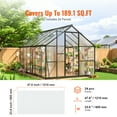 thumbnail image 6 of KFFKFF Set of 24 Polycarbonate Greenhouse Sheets, Dimensions 2' X 4' X 0.16'', Roofing Panels, Water-Resistant and UV Shielded Corrugated Plastic, Durable Clear Roofing Sheets for Garden/Greenhouse, 6 of 9