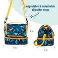 thumbnail image 6 of Wildkin Two Compartment Insulated Reusable Kids Lunch Bag for Boys & Girls, BPA Free, Includes Shoulder Strap (Jurassic Dinosaurs Blue), 6 of 7