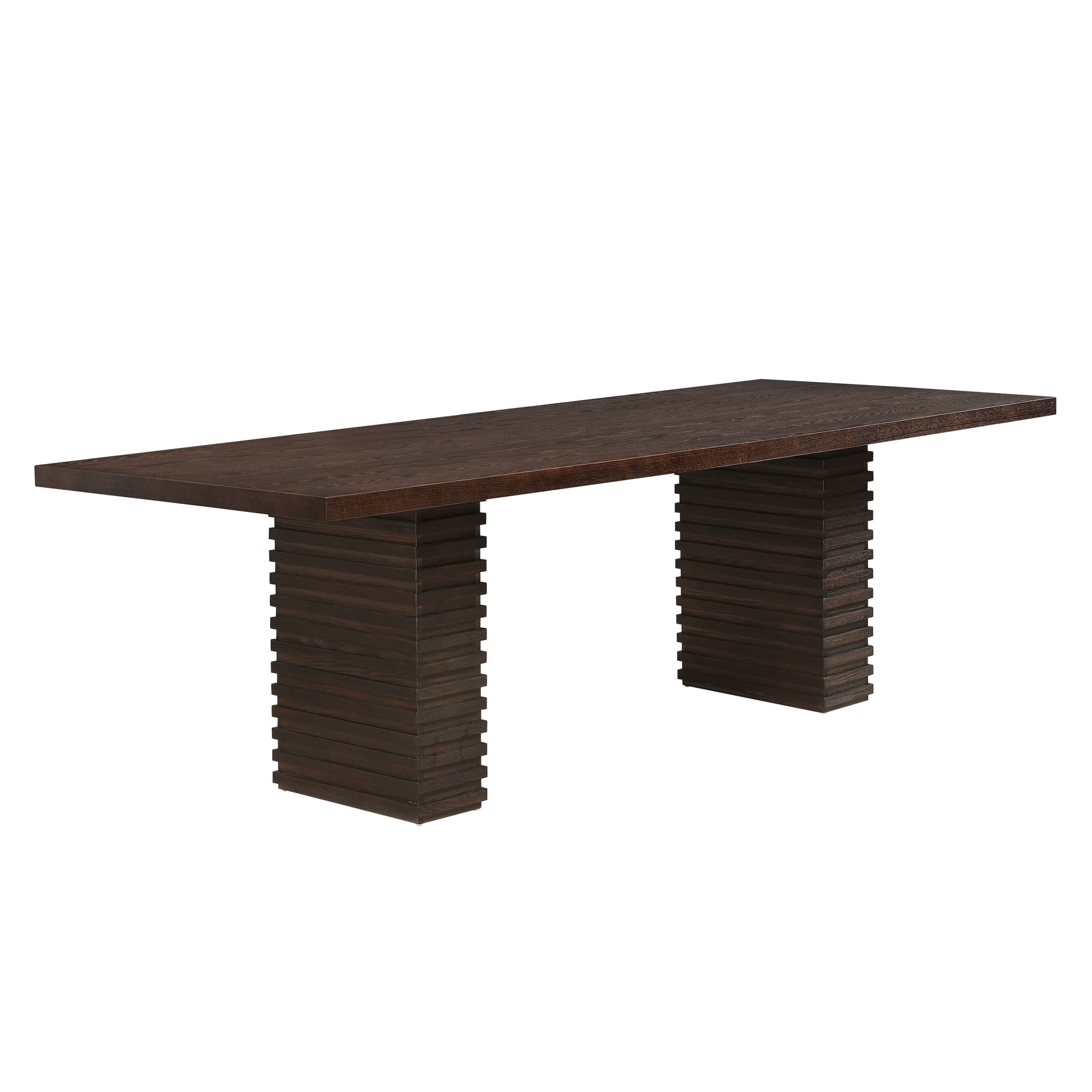 Christopher Knight Home 95" Modern Rectangular Dining Table for 8, Double Pedestal Base, Espresso