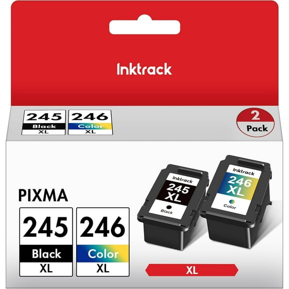 TRAHOO-245 246XL Ink Cartridge Combo Pack for Canon Ink 245 246 PG-245XL CL-246XL for Canon Pixma TS3120 MG2520 MX492 TR4520 TS202 MG2525 MG3022 MG2522 MG2922 MG2420 Printer All-in-One Inkjet Mobile