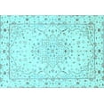 thumbnail image 1 of Ahgly Company Indoor Rectangle Persian Light Blue Traditional Area Rugs, 7' x 10', 1 of 4
