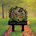 thumbnail image 3 of Custom Metal Flower Stake with Welcome Yard Sign Art Decor Garden Stake, Outdoor Patio Decorative Lawn Ornament for Courtyard Backyard, 3 of 5