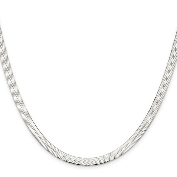 Auriga Fine Jewelry 925 Sterling Silver 5.25mm Magic Herringbone Chain Necklace for Women 16"