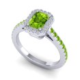 thumbnail image 2 of 2.95 Carat Natural Diamond Peridot Gemstone Beautiful Anniversary Ring for Ladies Solid 14K White Gold Size 10.5 by Diamond-Capitals, 2 of 8