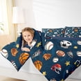 thumbnail image 4 of jejeloiu Boys Ball Game Twin Comforter Sets,Football Basketball Rugby Bedding Set For Boys Teens Reversible 2-Piece, 4 of 8