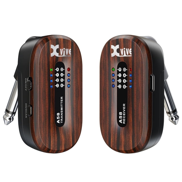Sistema de guitarra inalámbrico Xvive A58 5.8GHz Rosewood Bass