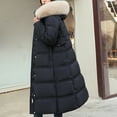 thumbnail image 5 of Brnmxoke Long Puffer Coat for Women,Women's Winter Over Knee Removable Hooded Maxi Long Puffer Down Coat with Faux Fur Collar, 5 of 5