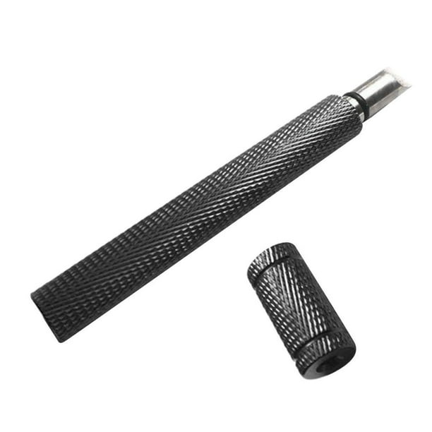 Limpiador de ranuras de golf, herramienta fija, afilado y limpieza de ranuras de cuñas de hierro para palos de golf. Negro