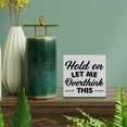 thumbnail image 3 of Rustic Office Wooden Box Sign Desk Decor, Hold on Let Me Overthink This Wood Block Sign Home Office Tabletop Shelf Desk Decoration 5x5inch, 3 of 5