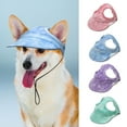 thumbnail image 3 of Xinyolin Dog Beach Hat Sun Pet Baseball Cap with Ear Holes Dog Canvas Visor Outfit Puppy Sunbonnet Beach Accessories, 3 of 8