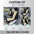thumbnail image 3 of For 2018–2023 Honda Odyssey FH Group Neoprene Custom Fit Waterproof Car Seat Covers - Full Set Beige, 3 of 6