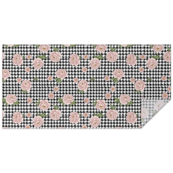 Pioneer Flower Floral Print Pattern Rectangle Tablecloth 60"x120", Waterproof Polyester Table Cloth, Wipeable Spillproof for Dining Camping Indoor Outdoor